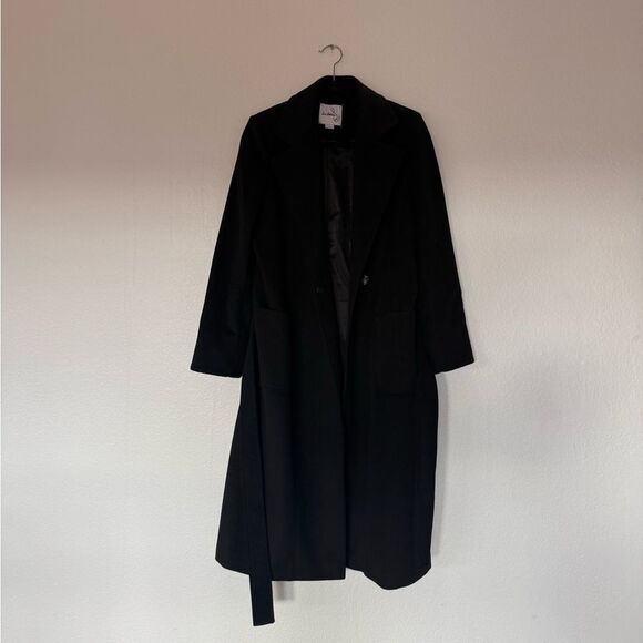 Black maxi winter coat - Picture 4 of 8